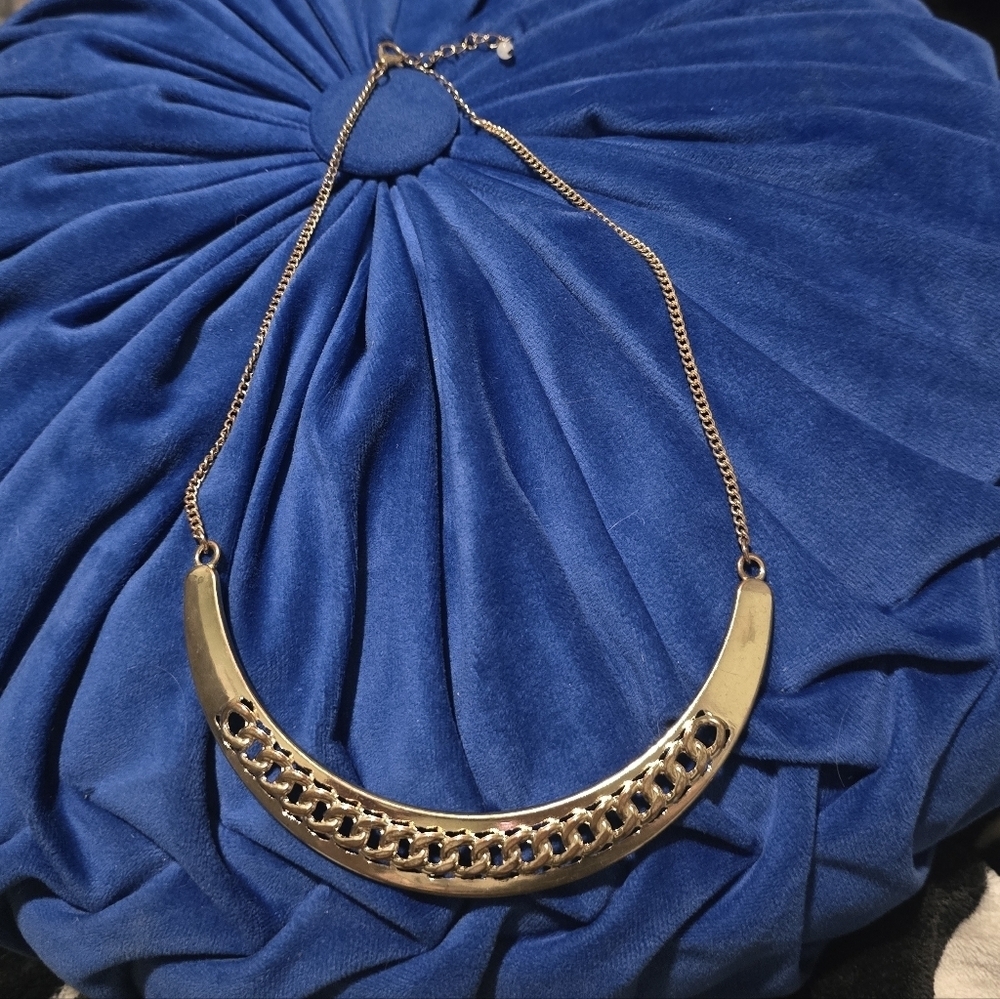 Vintage Gold Chain Collar Necklace